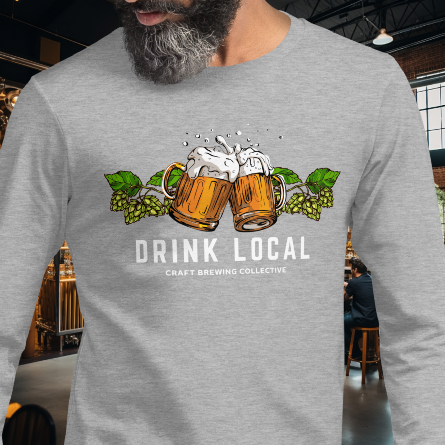 Drink Local - Hops Long Sleeve Tee