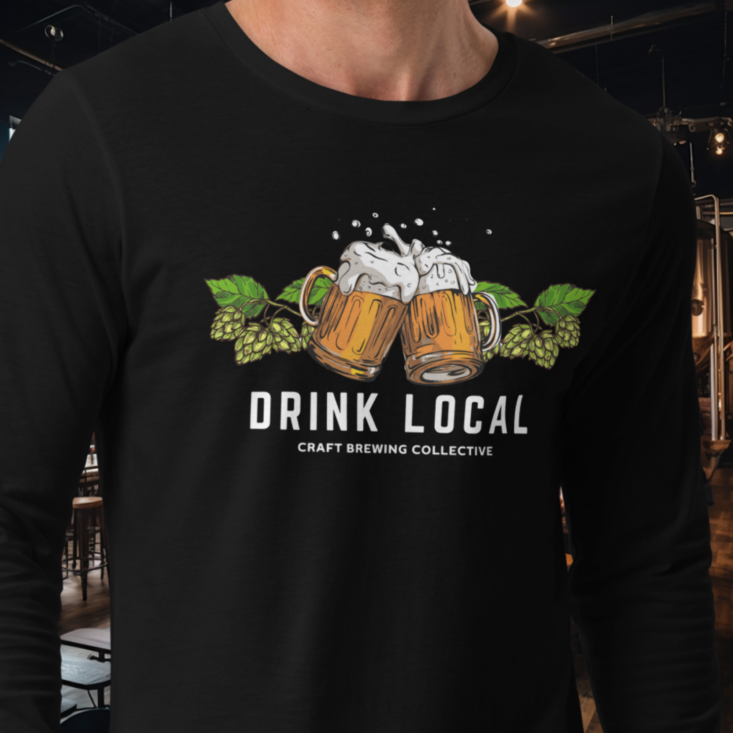 Drink Local - Hops Long Sleeve Tee