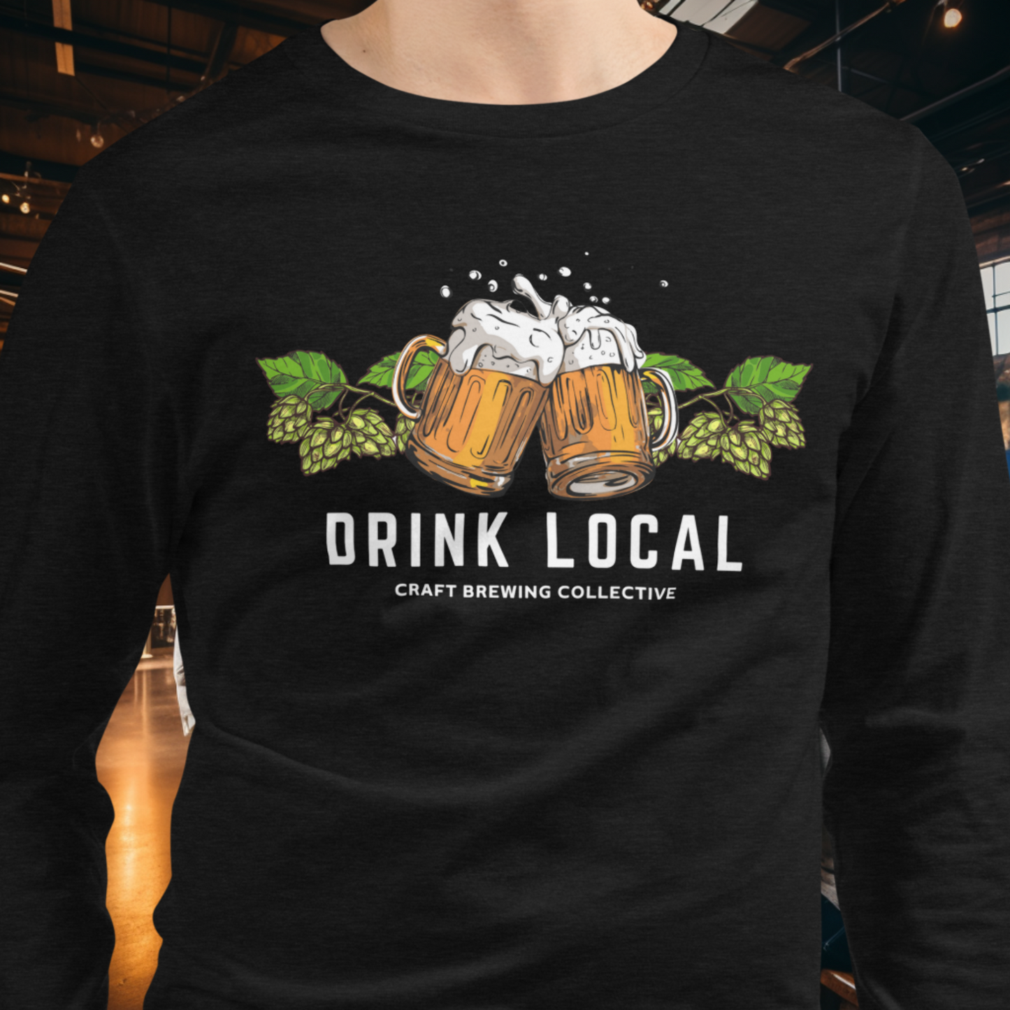 Drink Local - Hops Long Sleeve Tee