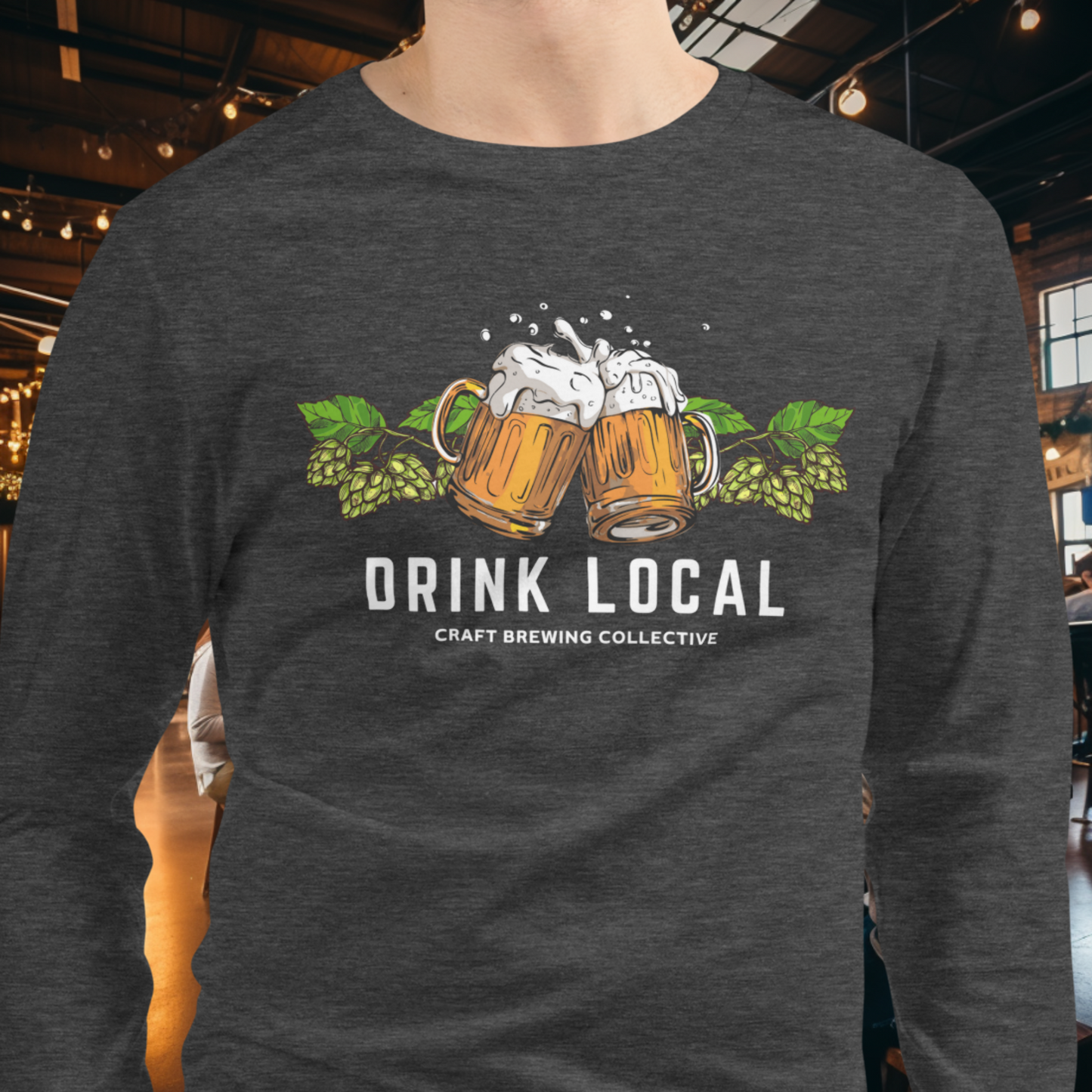 Drink Local - Hops Long Sleeve Tee