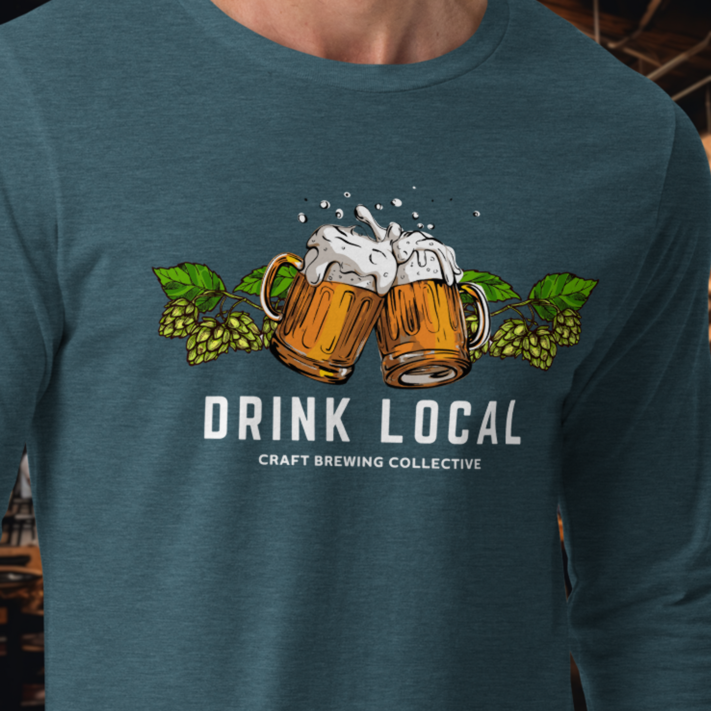 Drink Local - Hops Long Sleeve Tee