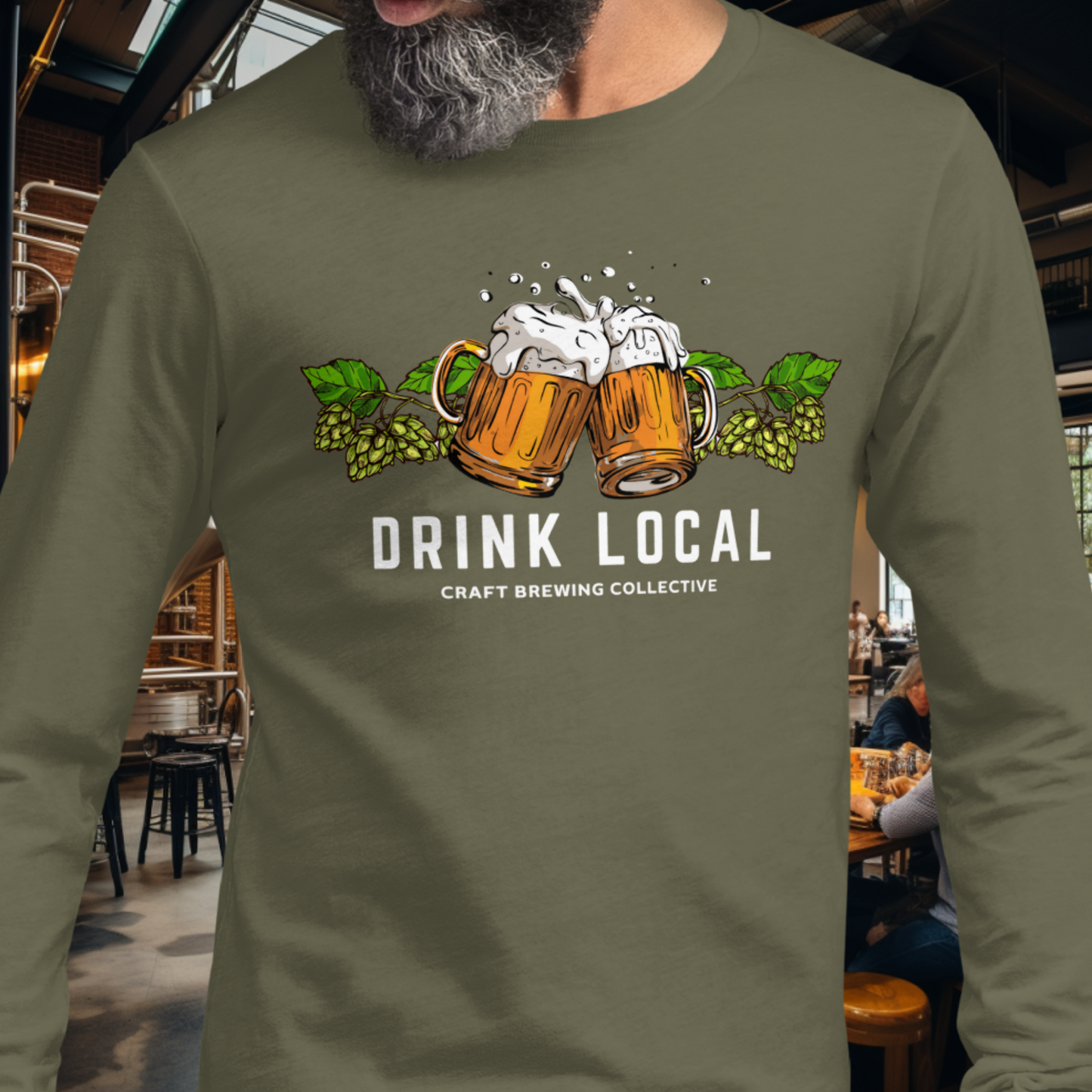 Drink Local - Hops Long Sleeve Tee