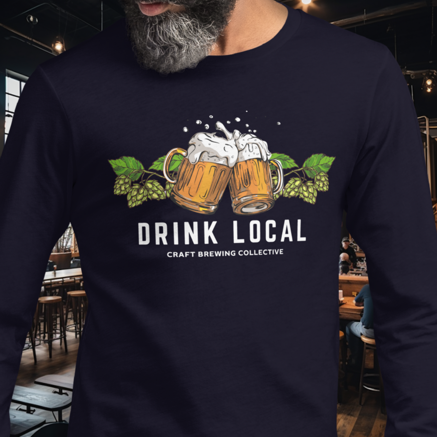 Drink Local - Hops Long Sleeve Tee