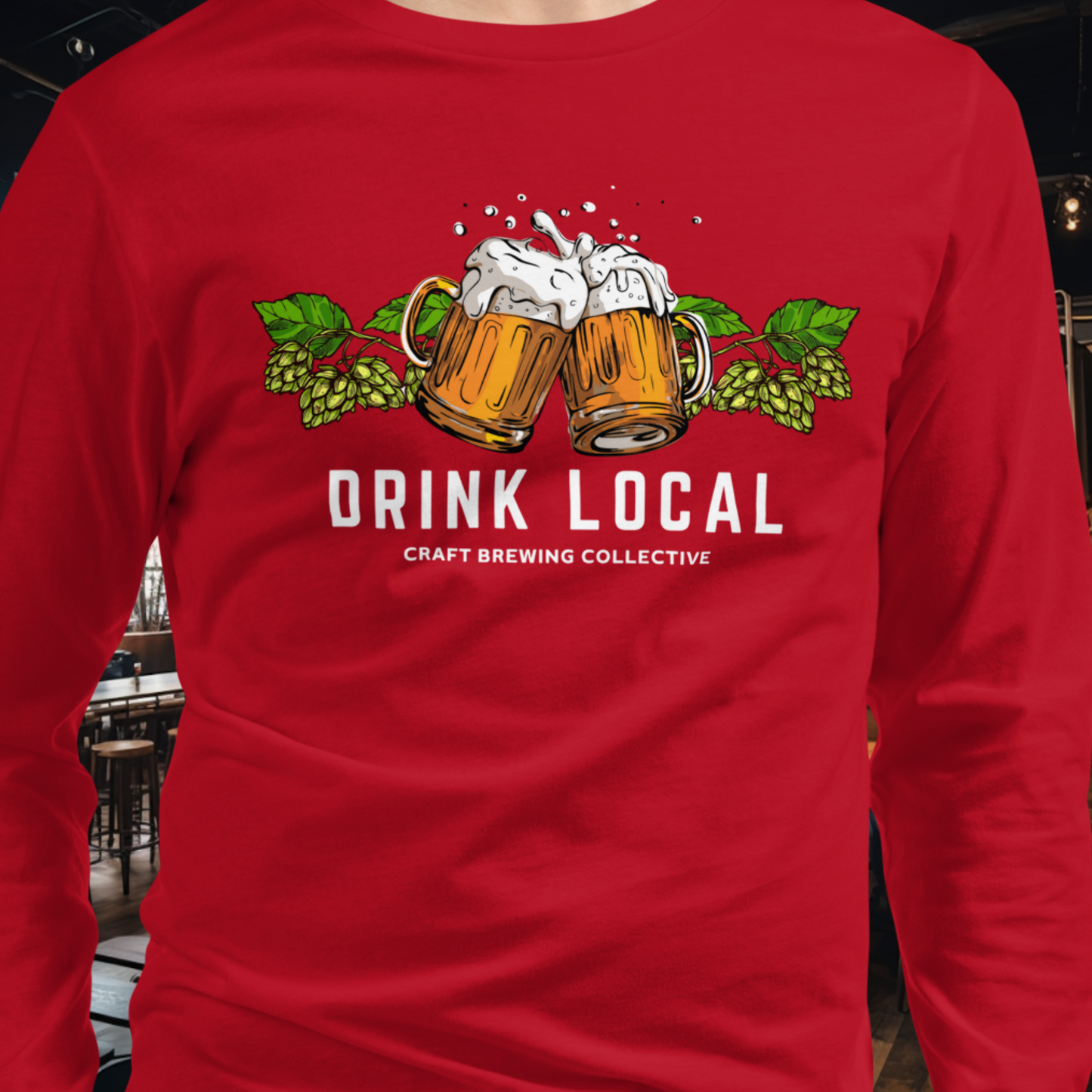 Drink Local - Hops Long Sleeve Tee