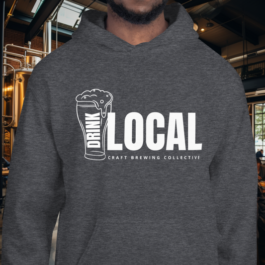 Drink Local Beer Glass Hoodie