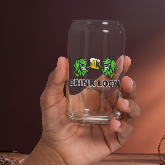 Drink Local Can-Shaped Glass