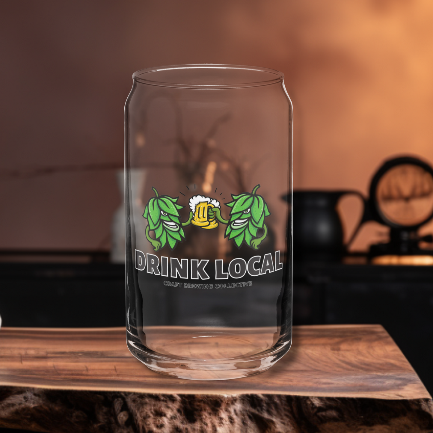 Drink Local Can-Shaped Glass