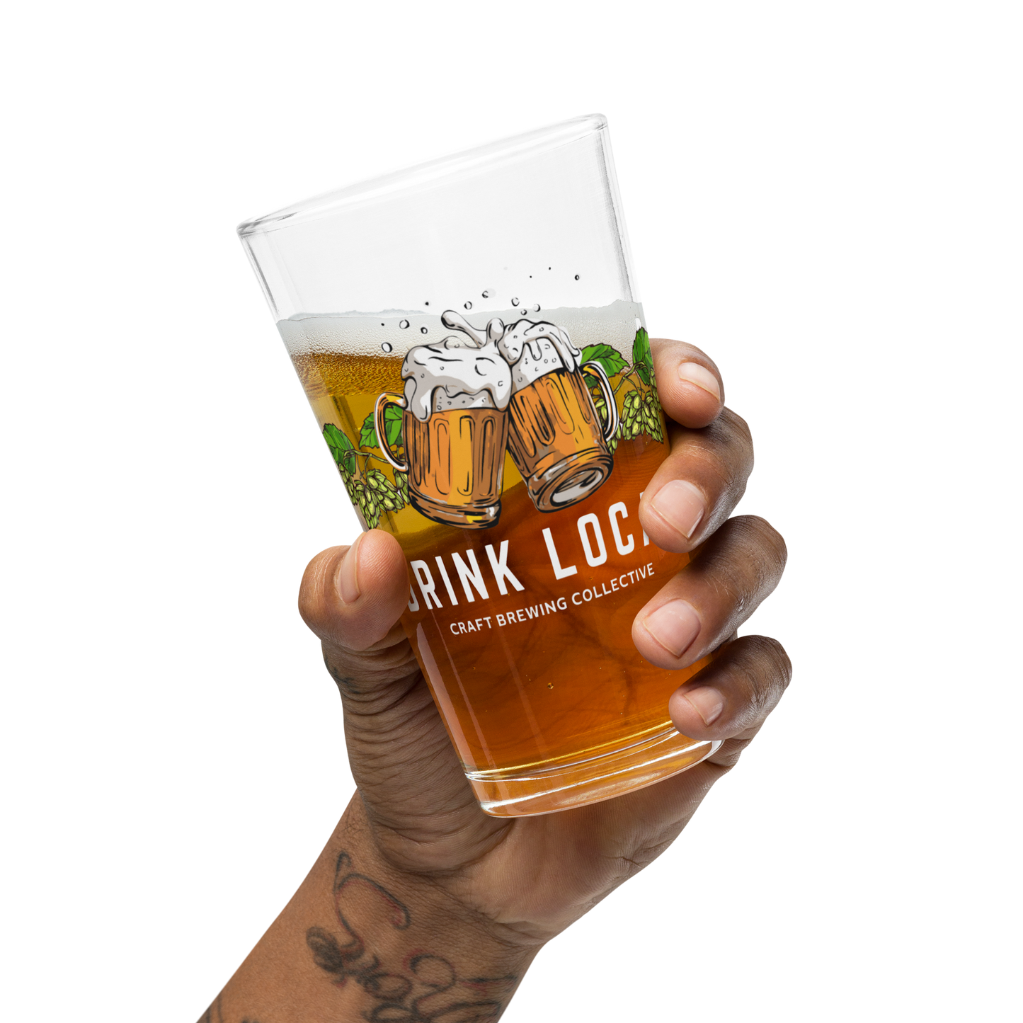 Drink Local Pint Glass - Hops