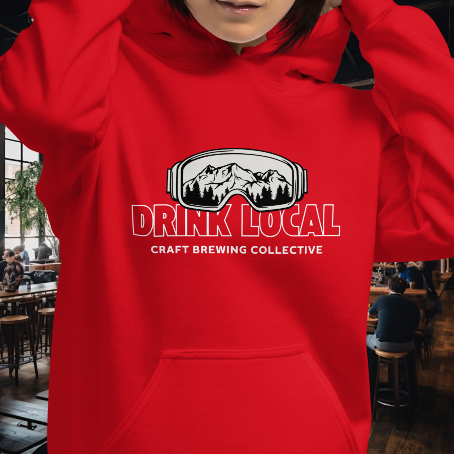 Drink Local Ski Hoodie