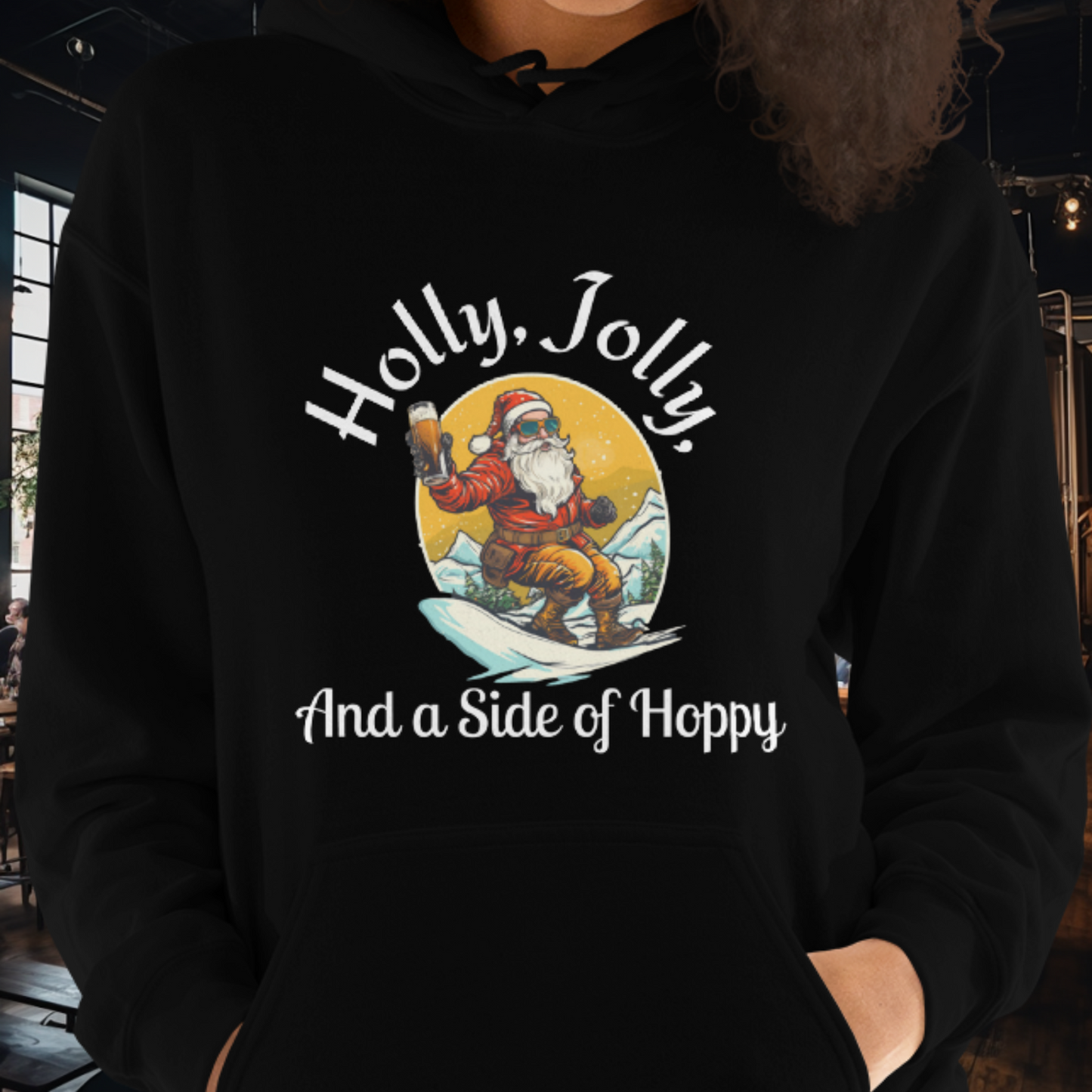 Holly, Jolly, Side of Hoppy Hoodie