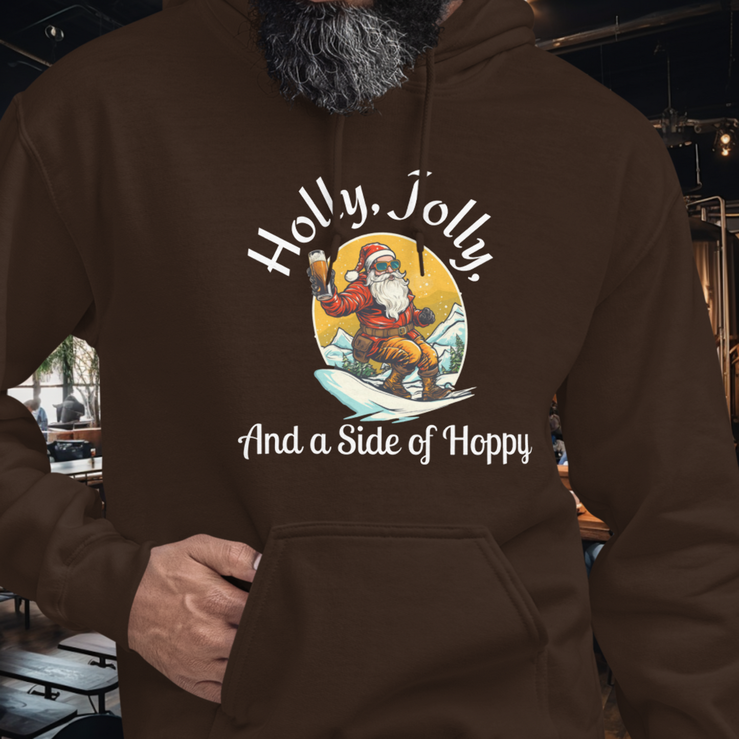 Holly, Jolly, Side of Hoppy Hoodie