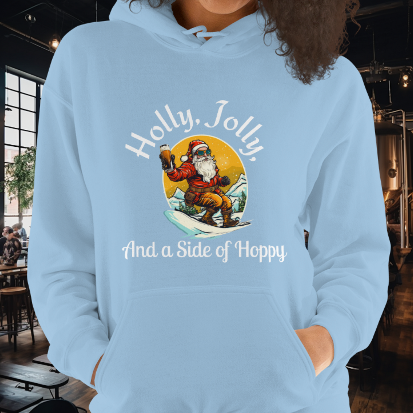 Holly, Jolly, Side of Hoppy Hoodie