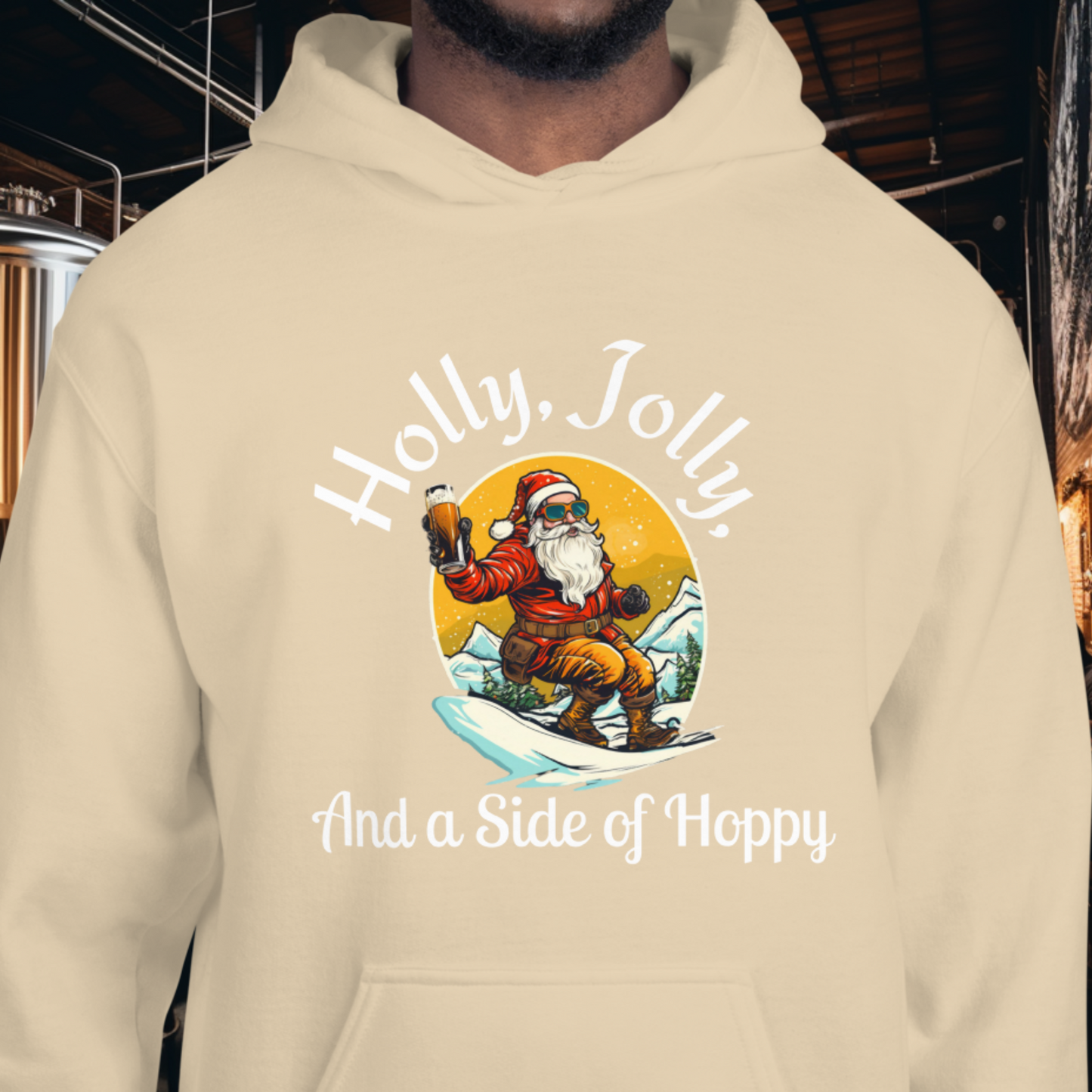 Holly, Jolly, Side of Hoppy Hoodie