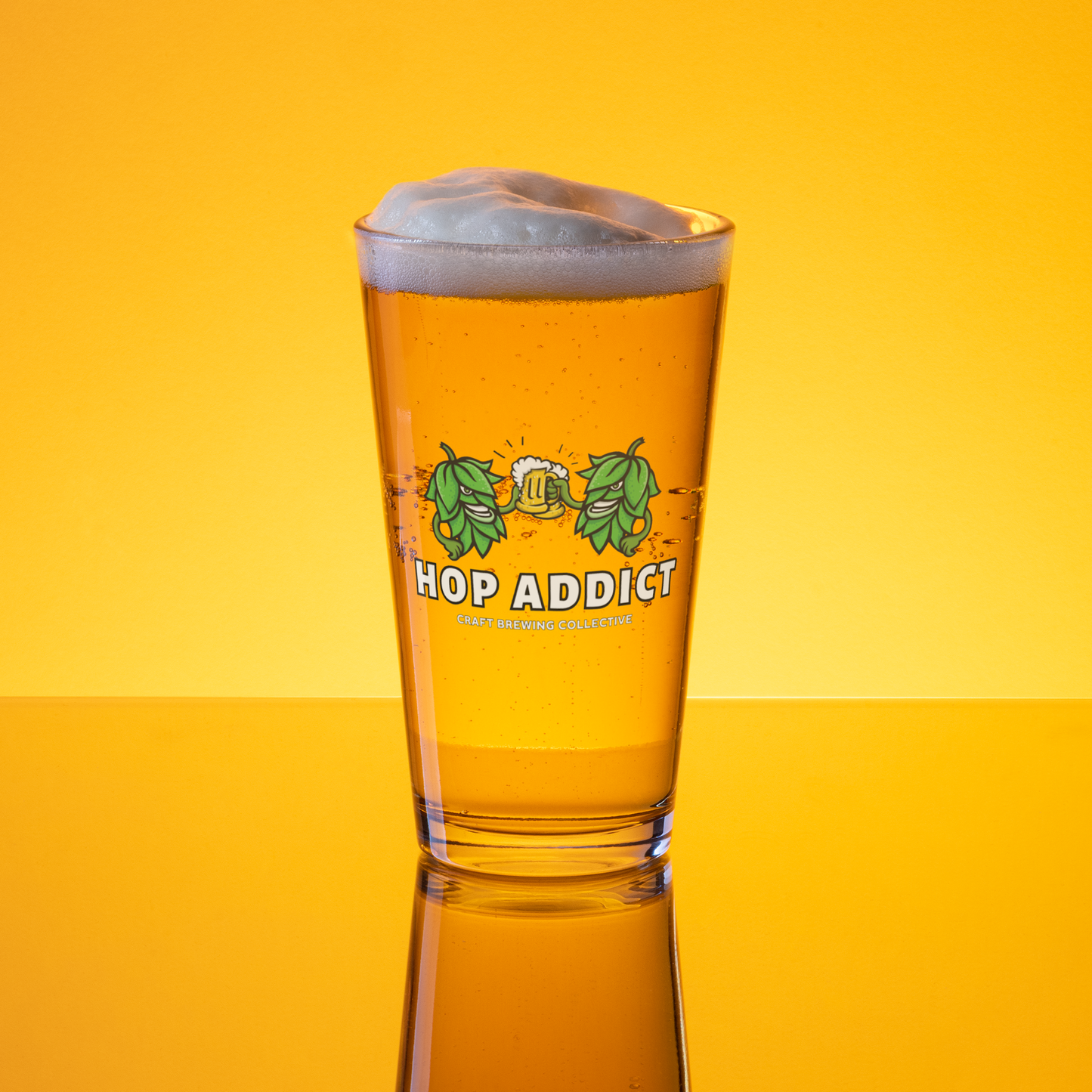 Hop Addict Pint Glass