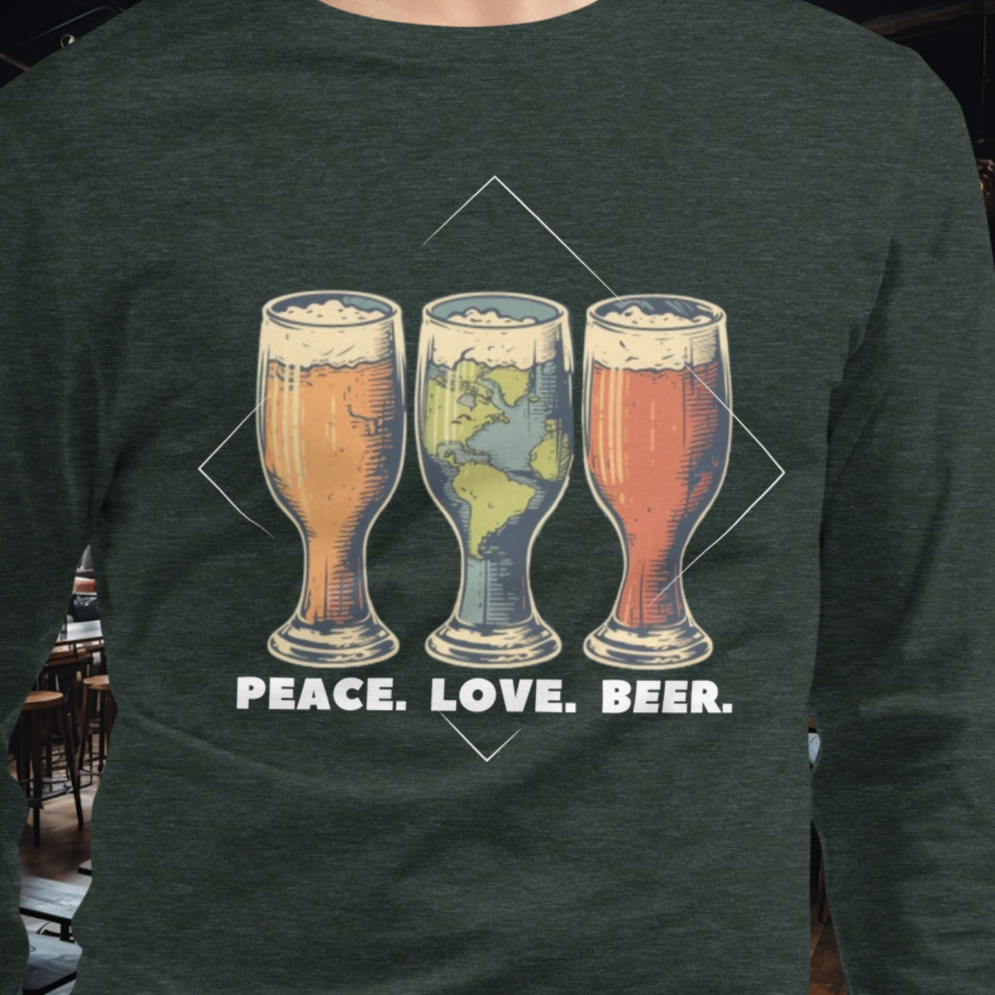 Peace Love Beer Long Sleeve Tee