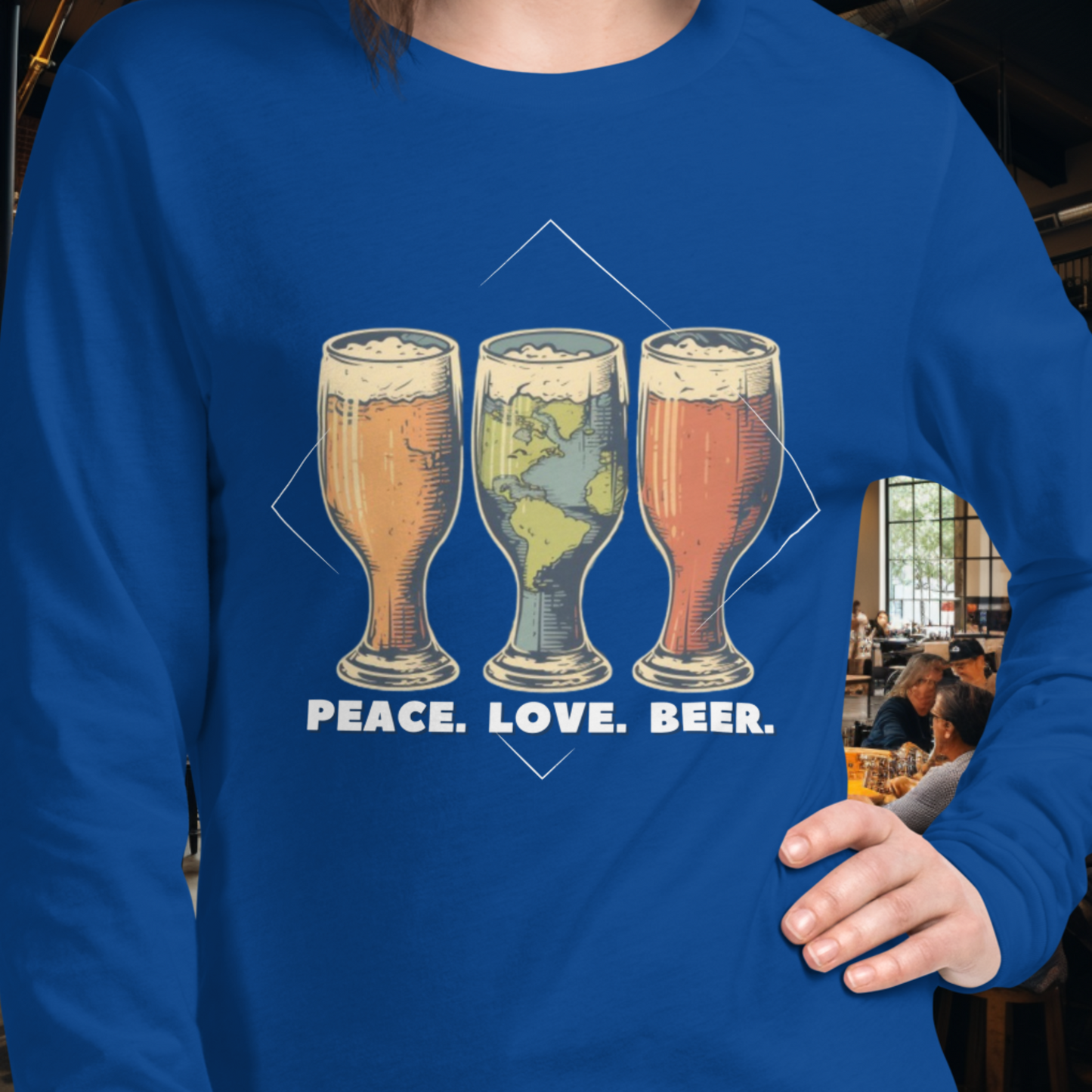 Peace Love Beer Long Sleeve Tee