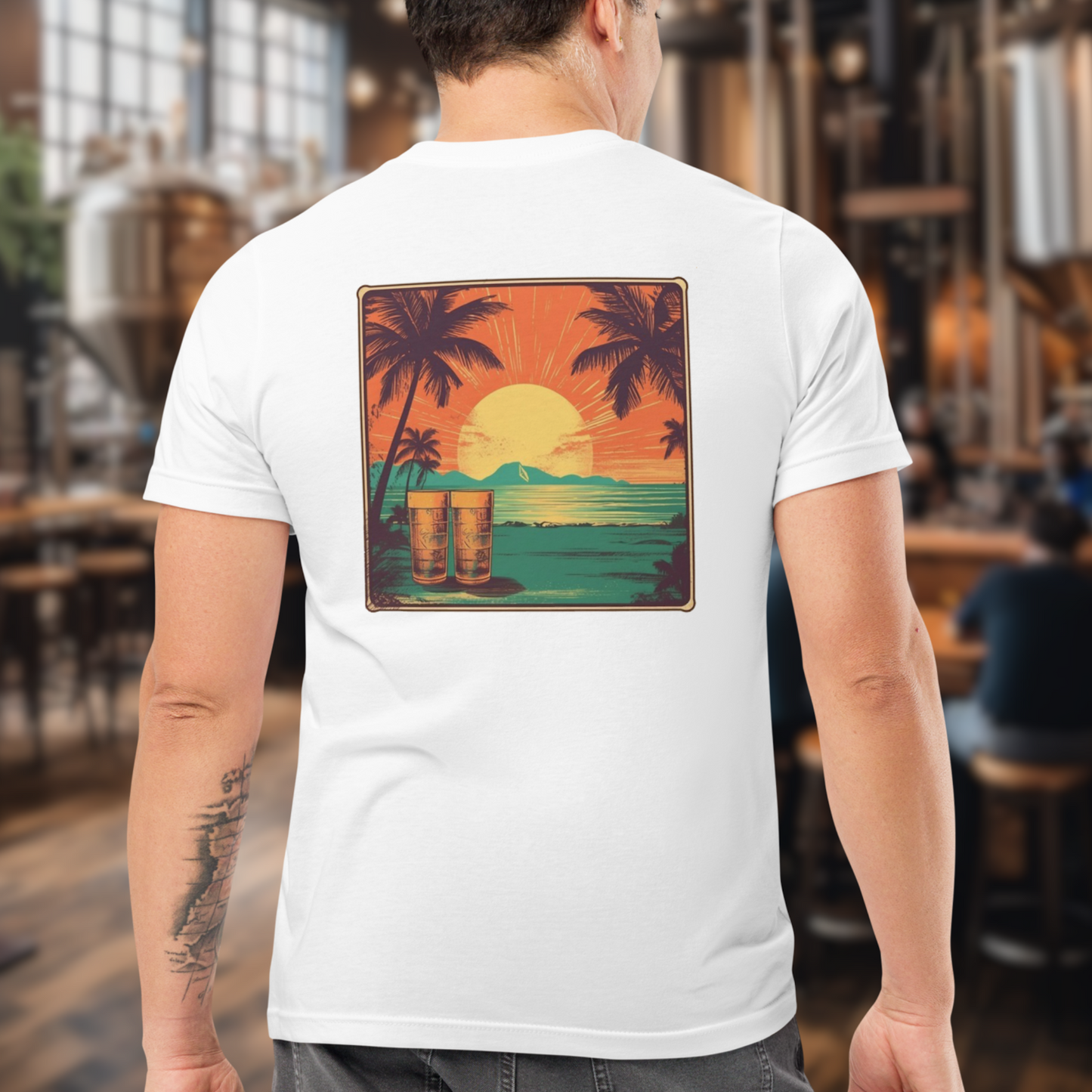 Tropical Sunrise Pocket Tee