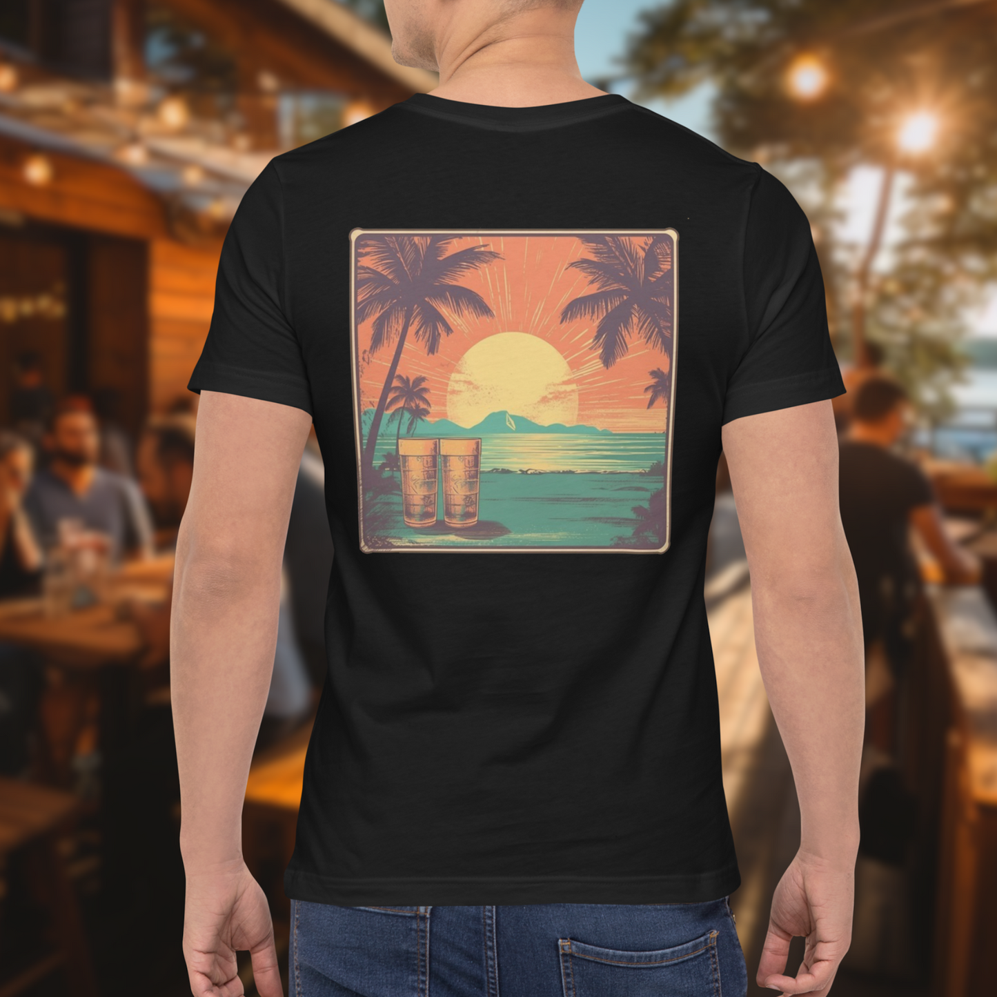 Tropical Sunrise Pocket Tee