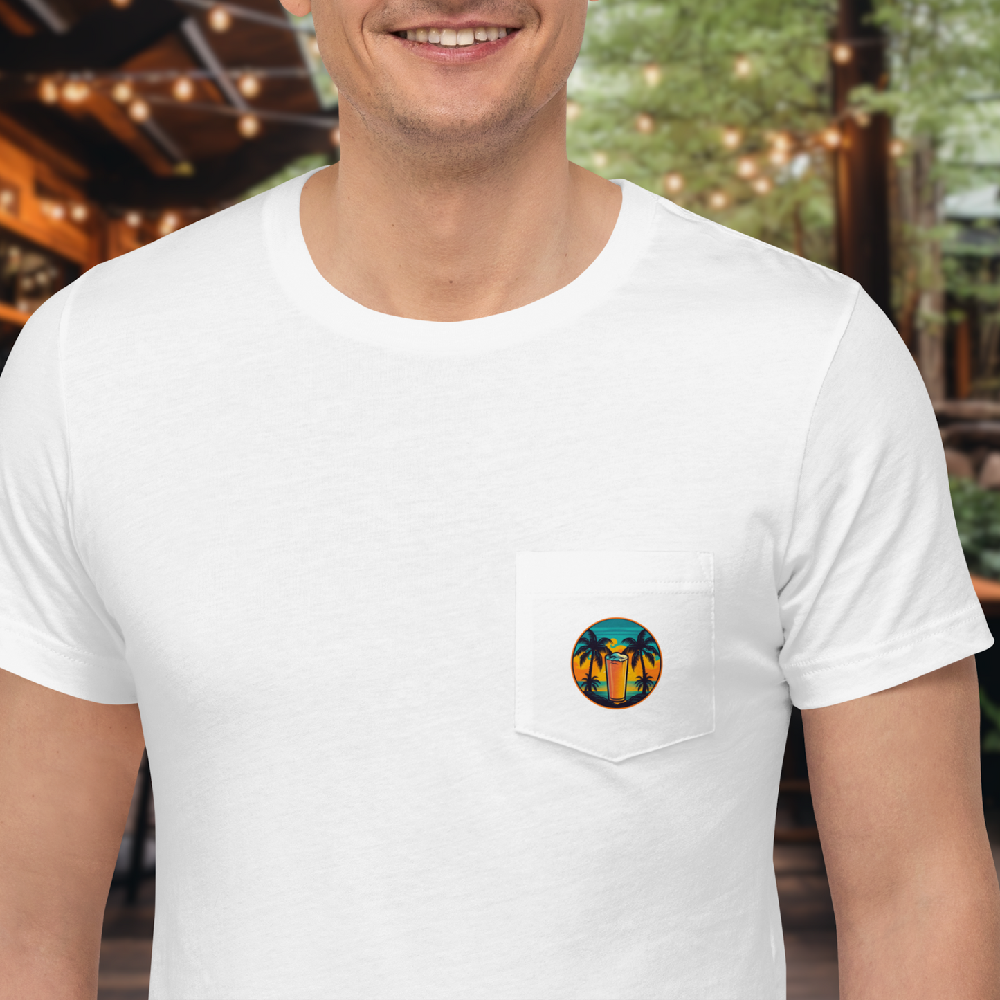 Tropical Sunrise Pocket Tee