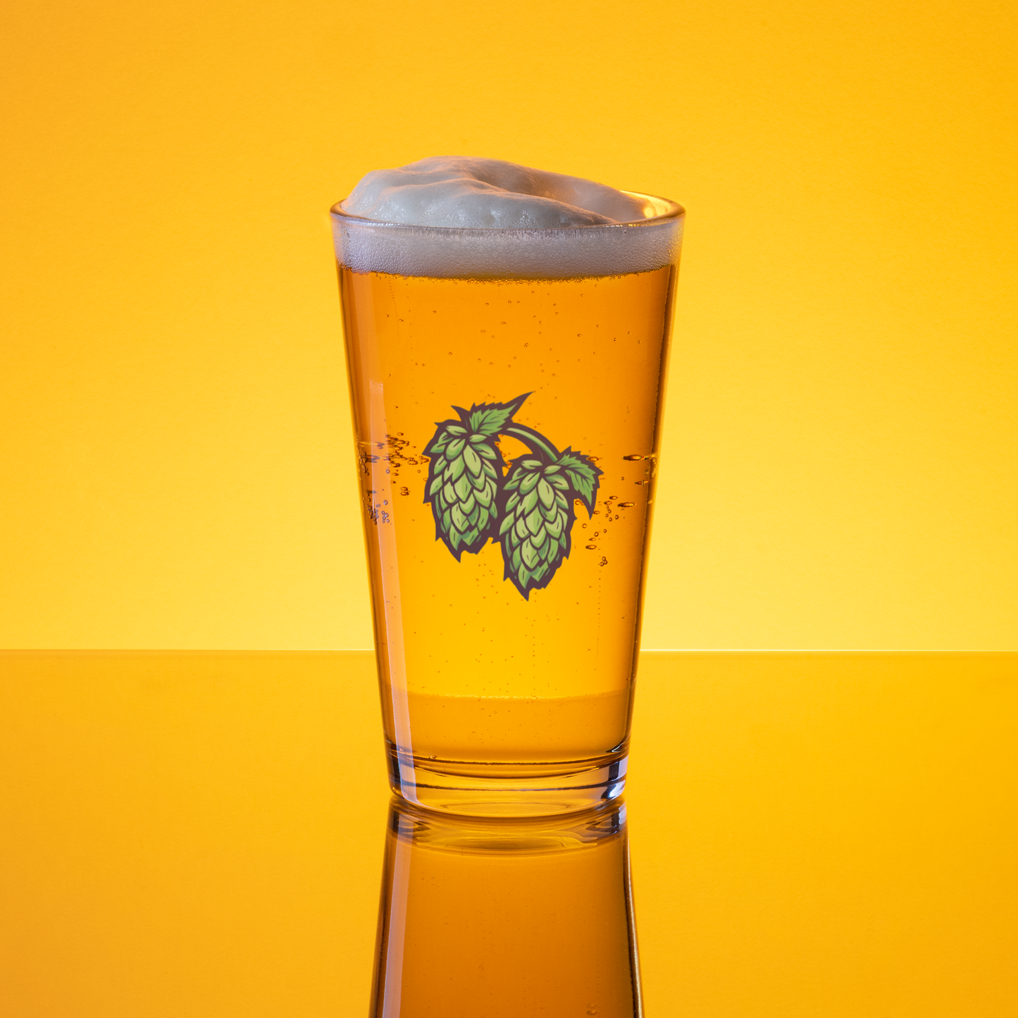 Two Hops Pint Glass