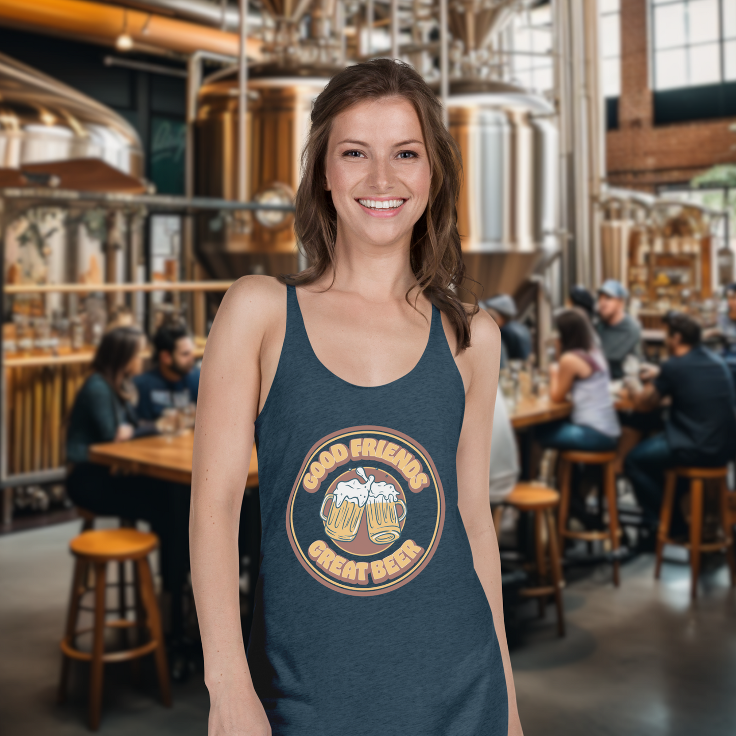 Women's Vintage Good Friends, Great Beer Tank