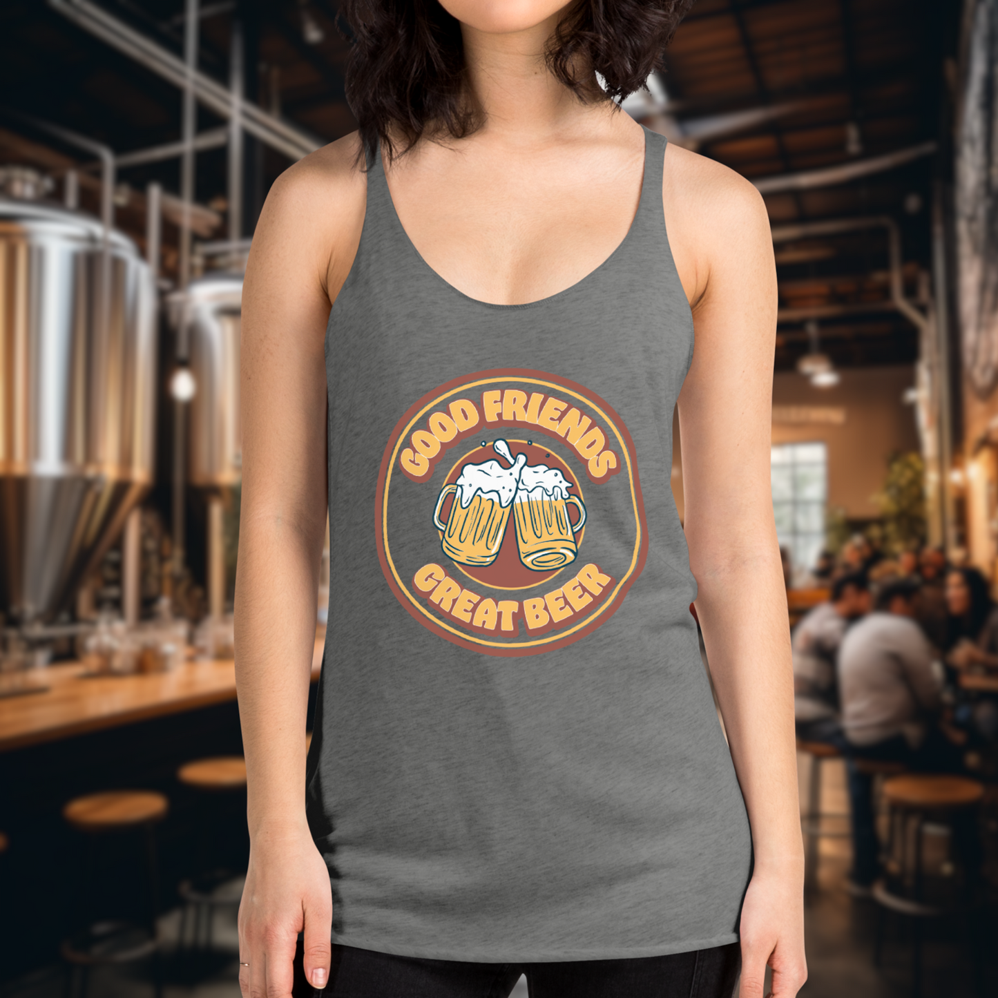 Women's Vintage Good Friends, Great Beer Tank