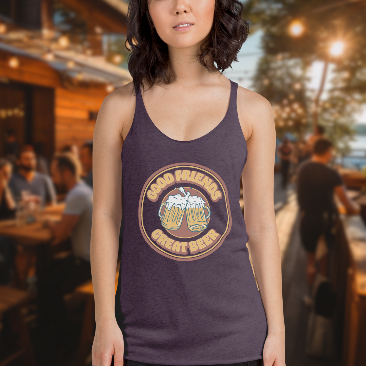 Women's Vintage Good Friends, Great Beer Tank