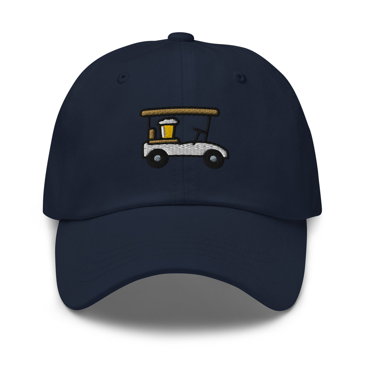 Designated Driver Embroidered Golf Dad Hat in Navy, front view