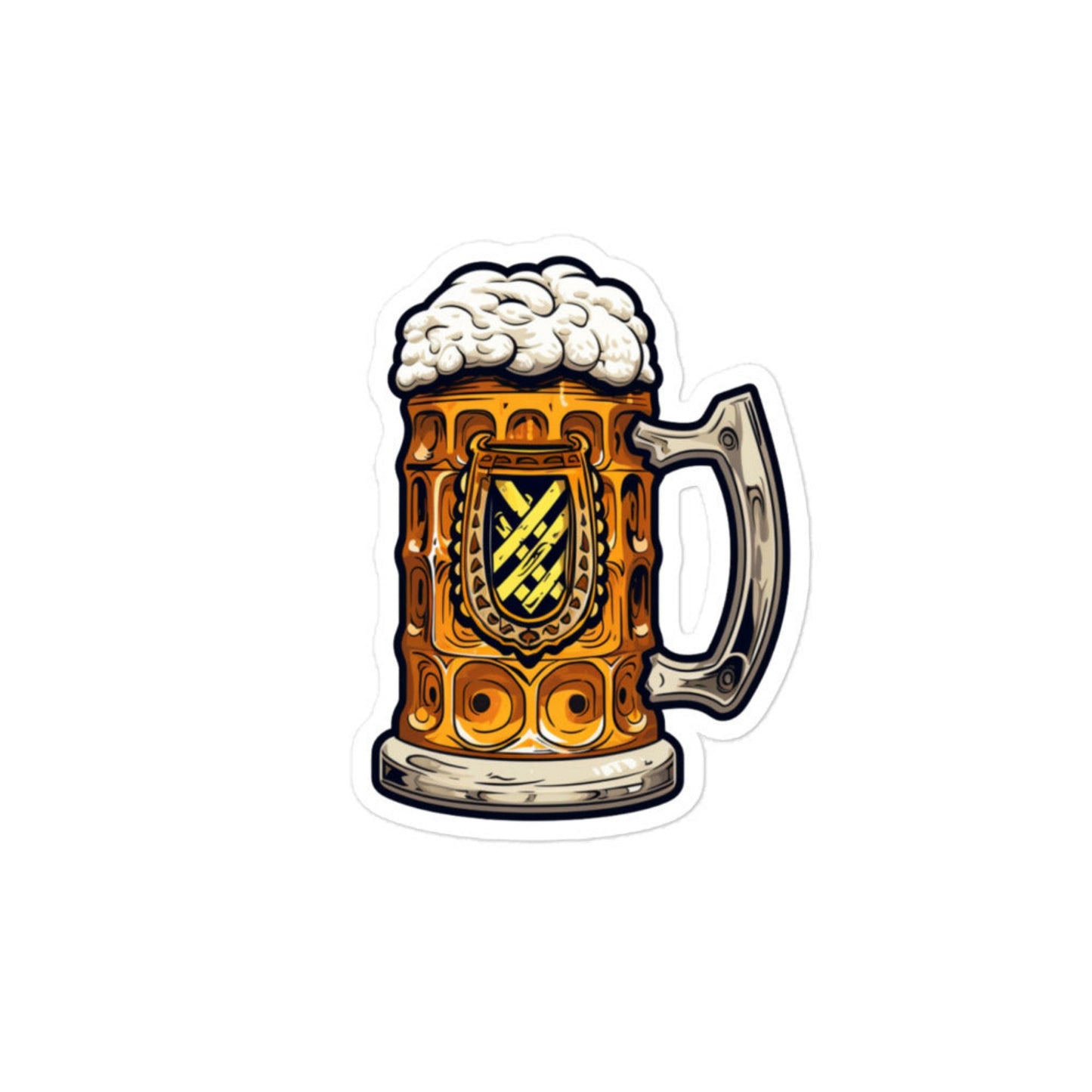 Oktoberfest 2023 Beer Mug Sticker - Yellow