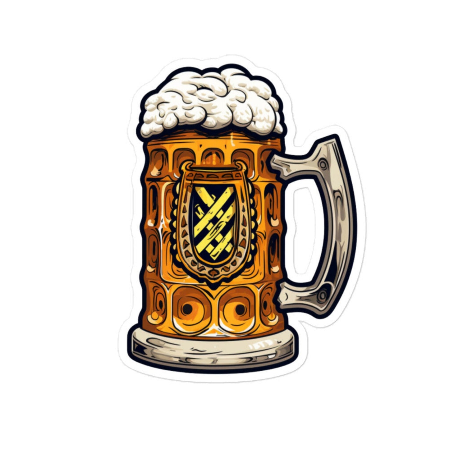 Oktoberfest 2023 Beer Mug Sticker - Yellow