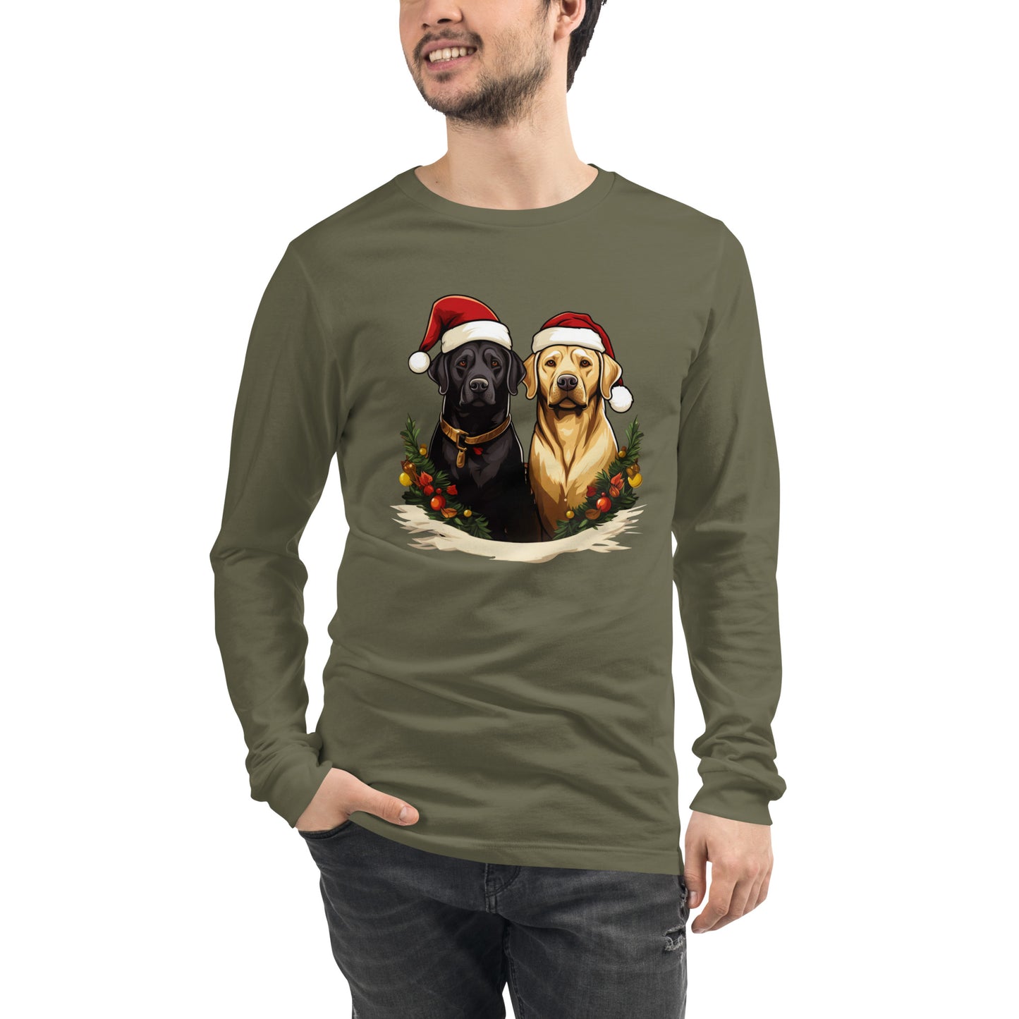 Christmas Lab Long Sleeve Tee